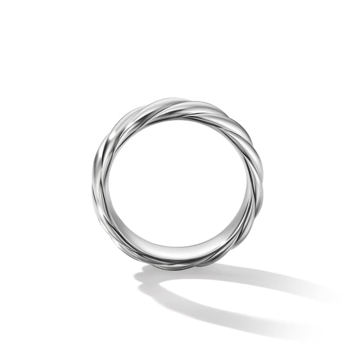 David Yurman Sculpted Cable Contour Band Ring in Sterling Silver, 9mm