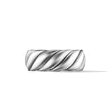 David Yurman Sculpted Cable Contour Band Ring in Sterling Silver, 9mm