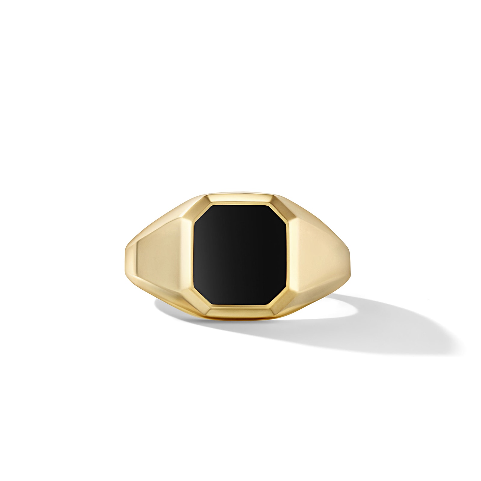 David Yurman Streamline® Signet Ring in 18ct Yellow Gold with Black Onyx, 14mm David Yurman Streamline® Signet Ring in 18ct Yellow Gold with Black Onyx, 14mm