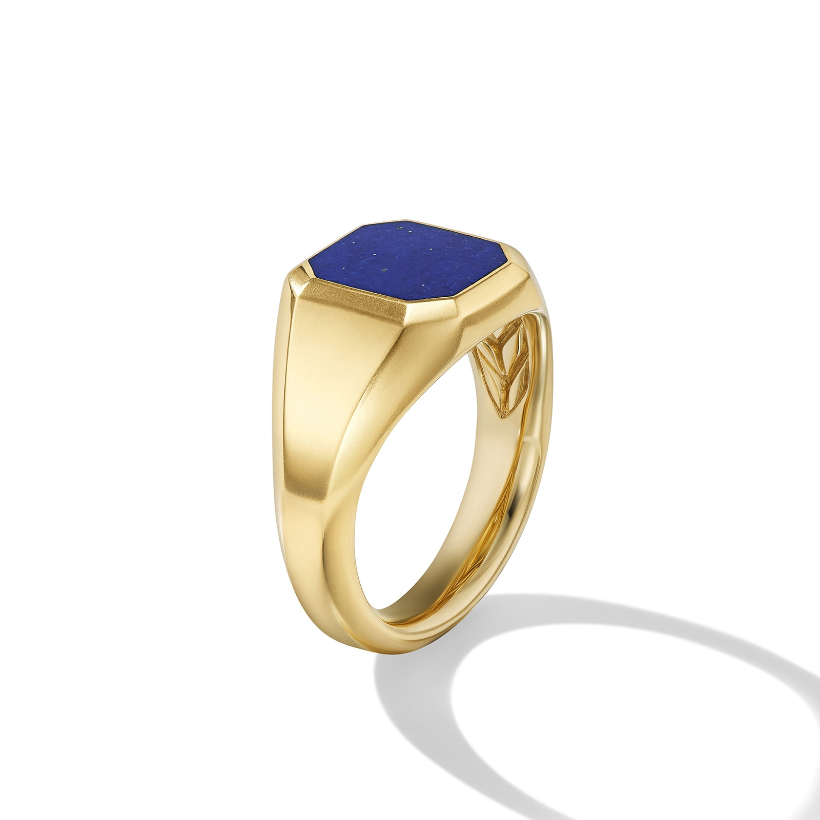 David Yurman Streamline® Signet Ring in 18ct Yellow Gold with Lapis, 14mm David Yurman Streamline® Signet Ring in 18ct Yellow Gold with Lapis, 14mm