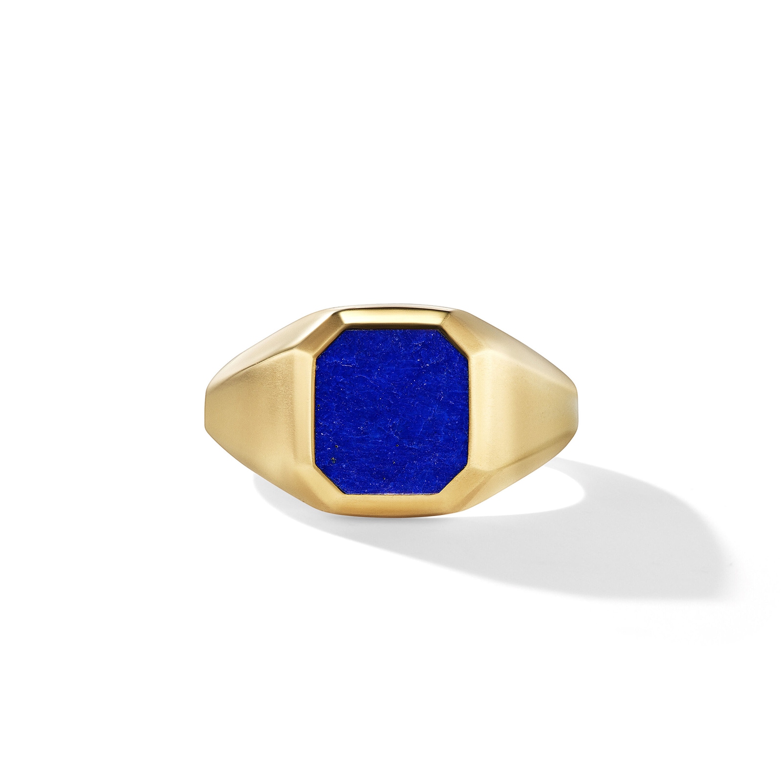 David Yurman Streamline® Signet Ring in 18ct Yellow Gold with Lapis, 14mm David Yurman Streamline® Signet Ring in 18ct Yellow Gold with Lapis, 14mm