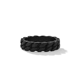 David Yurman Curb Chain Band Ring in Black Titanium, 6mm