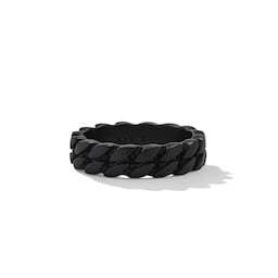 37900412 - Curb Chain Band Ring in Black Titanium, 6mm
