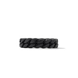 David Yurman Curb Chain Band Ring in Black Titanium, 6mm