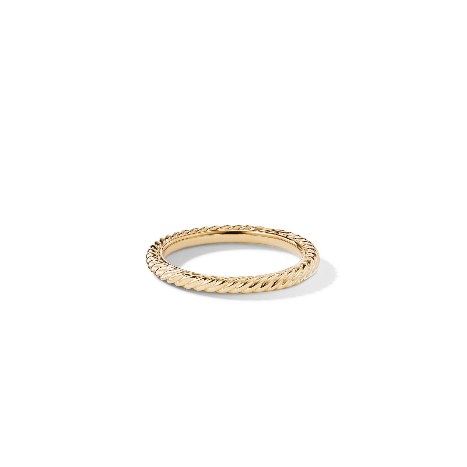 David Yurman Cable Collectibles® Stack Ring in 18ct Yellow Gold, 2mm David Yurman Cable Collectibles® Stack Ring in 18ct Yellow Gold, 2mm