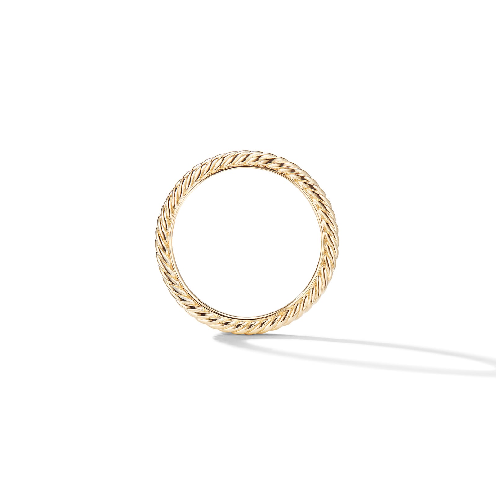 David Yurman Cable Collectibles® Stack Ring in 18ct Yellow Gold, 2mm David Yurman Cable Collectibles® Stack Ring in 18ct Yellow Gold, 2mm