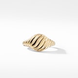 David Yurman Sculpted Cable Pinky Ring in 18ct Yellow Gold, 9.7mm