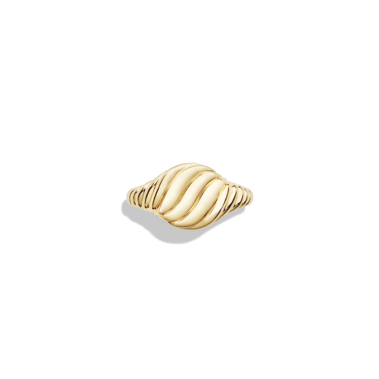 David Yurman Sculpted Cable Pinky Ring in 18ct Yellow Gold, 9.7mm
