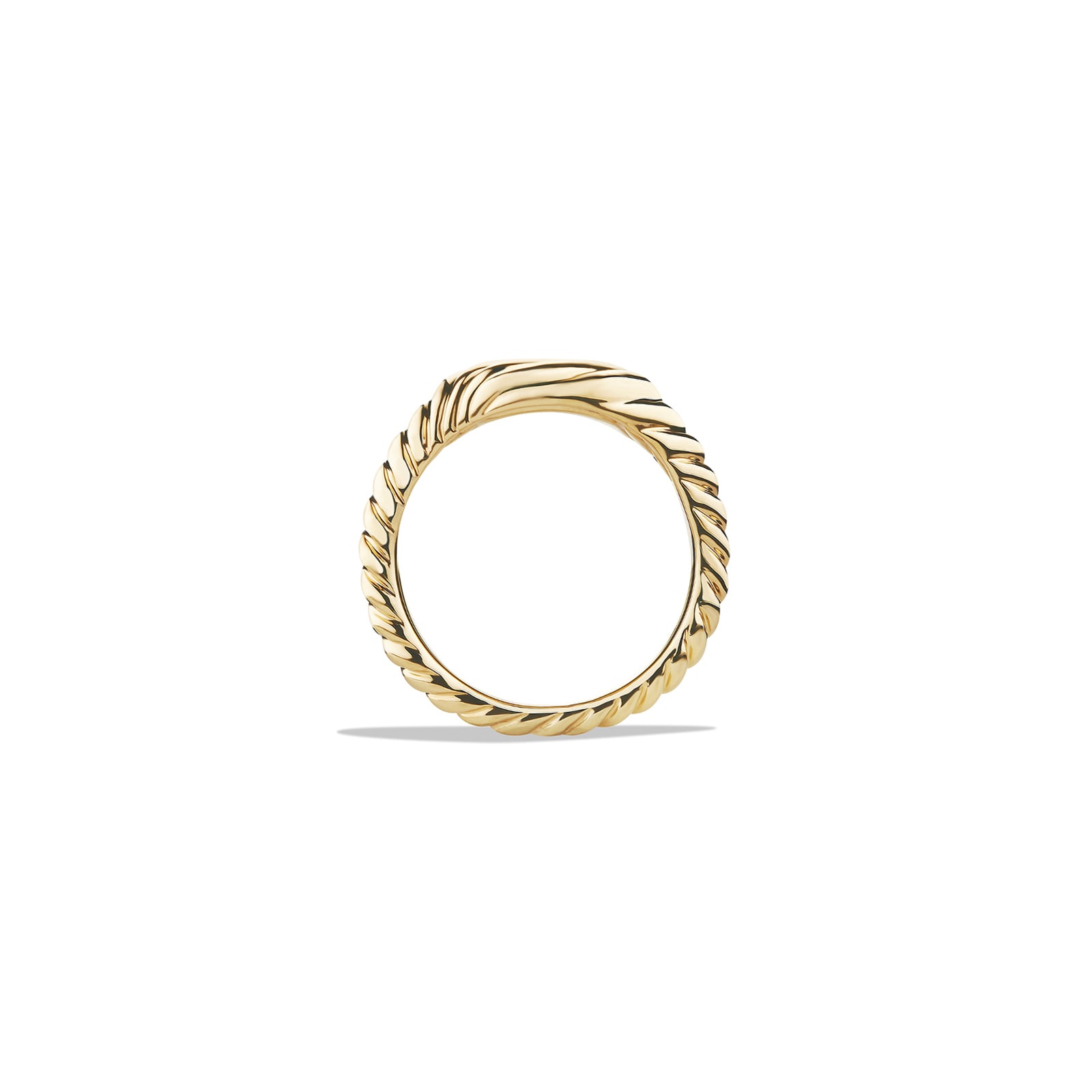 David Yurman Sculpted Cable Pinky Ring in 18ct Yellow Gold, 9.7mm