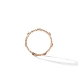 David Yurman Cable Collectibles® Stations Stack Ring in 18ct Rose Gold with Diamonds, 2mm