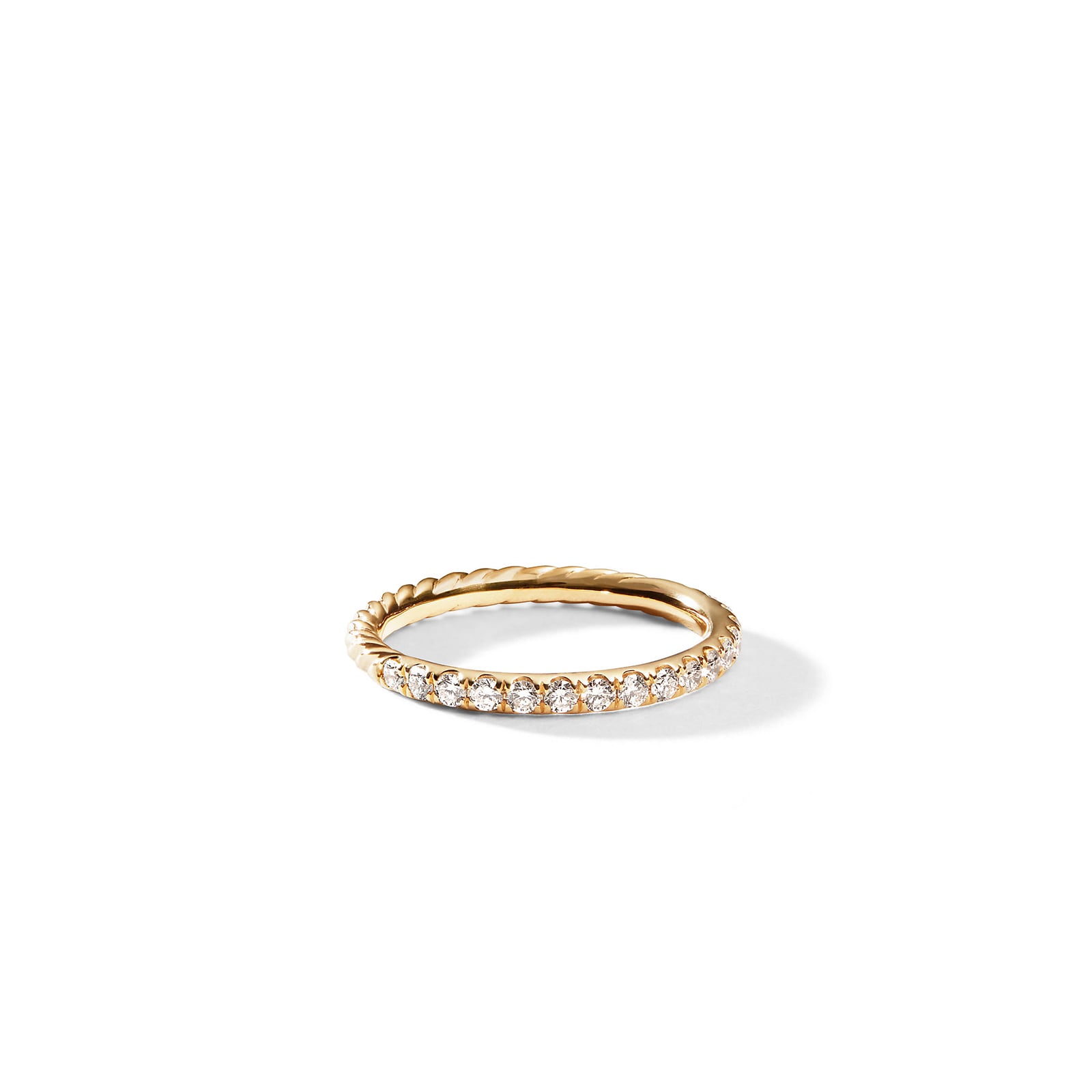 Cable CollectiblesÂ® Stack Ring in 18ct Yellow Gold with Diamonds - Ring Size L.5