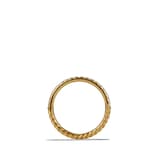 David Yurman Cable Collectibles® Stack Ring in 18ct Yellow Gold with Diamonds, 2mm