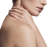 David Yurman Stax Chain Link Ring in 18ct Yellow Gold with Diamonds, 4.5mm