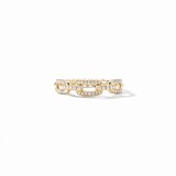 David Yurman Stax Chain Link Ring in 18ct Yellow Gold with Diamonds, 4.5mm