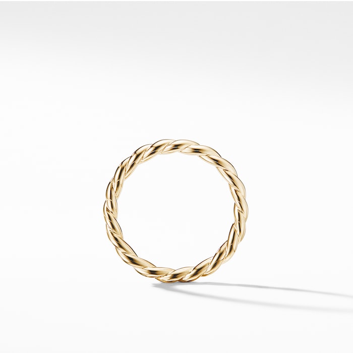 David Yurman Petite Band Ring in 18ct Yellow Gold, 2.8mm