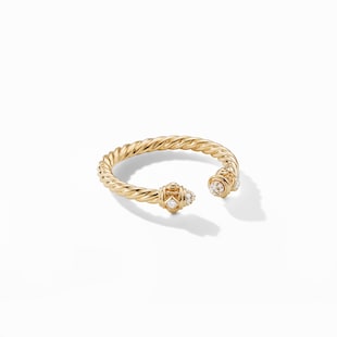 David Yurman Renaissance Ring in 18ct Yellow Gold with Diamonds, 2.3mm