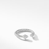 David Yurman Renaissance Ring in 18ct White Gold with Diamonds, 2.3mm