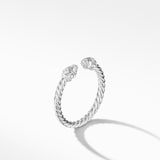 David Yurman Renaissance Ring in 18ct White Gold with Diamonds, 2.3mm