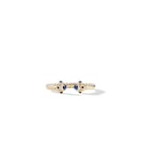 David Yurman Renaissance Ring in 18ct Yellow Gold with Blue Sapphires, 2.3mm