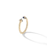 David Yurman Renaissance Ring in 18ct Yellow Gold with Blue Sapphires, 2.3mm