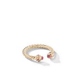 David Yurman Renaissance Ring in 18ct Yellow Gold with Rubies, 2.3mm