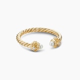 David Yurman Renaissance Ring in 18ct Yellow Gold with Pearls and Diamonds, 2.3mm