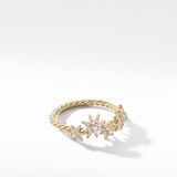 David Yurman Starburst Cluster Band Ring in 18ct Yellow Gold with Diamonds, 9mm