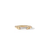 David Yurman Petite Helena Wrap Band Ring in 18ct Yellow Gold with Diamonds, 4mm