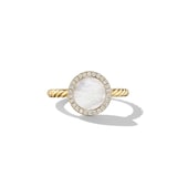 David Yurman Petite DY Elements® in 18ct Yellow Gold with Mother of Pearl and Diamonds, 11.3mm