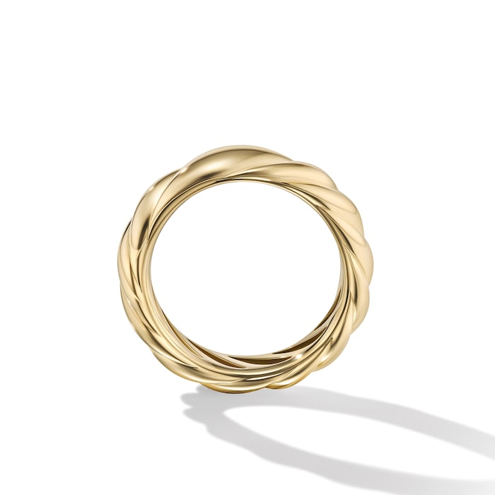 David Yurman Sculpted Cable Band Ring in 18ct Yellow Gold, 6mm