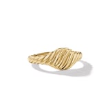 David Yurman Sculpted Cable Micro Pinky Ring in 18ct Yellow Gold, 7mm