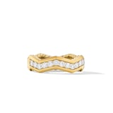 David Yurman Zig Zag Stax™ Ring in 18ct Yellow Gold with Diamonds, 5mm