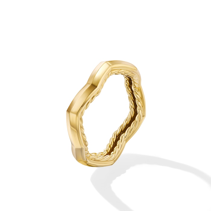 David Yurman Zig Zag Stax™ Ring in 18ct Yellow Gold, 3mm