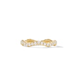 David Yurman Zig Zag Stax™ Ring in 18ct Yellow Gold with Diamonds, 2mm