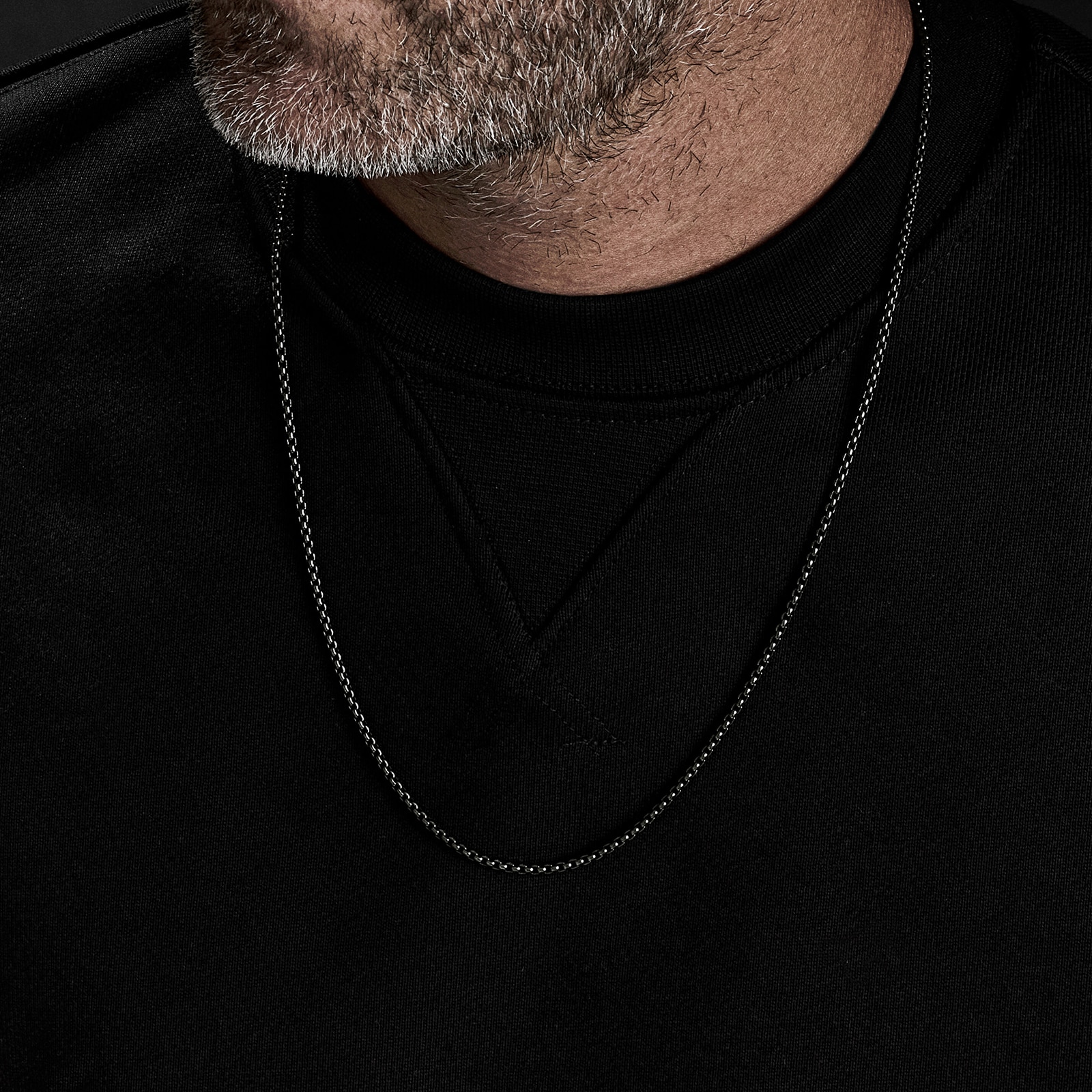 David Yurman Box Chain Necklace in Stainless Steel, 2.7mm