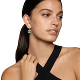 David Yurman Albion® Drop Earrings In 18ct Yellow Gold with Hampton Blue Topaz and Diamonds, 10mm
