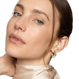 David Yurman Crossover Trio Multi Row Hoop Earrings In 18ct Yellow Gold With Diamonds, 18mm