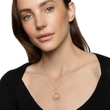 David Yurman Crossover Trio Pendant Necklace In 18ct Yellow Gold With Diamonds, 24mm
