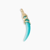 David Yurman Tusk Amulet In 18ct Yellow Gold With Amazonite, 42mm
