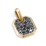 David Yurman Roman Amulet In 18ct Yellow Gold With Black Diamonds, 15mm