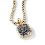 David Yurman Roman Amulet In 18ct Yellow Gold With Black Diamonds, 15mm