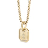 David Yurman Roman Amulet In 18ct Yellow Gold With Black Diamonds, 15mm