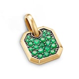 David Yurman Roman Amulet In 18ct Yellow Gold With Emeralds, 15mm