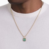David Yurman Roman Amulet In 18ct Yellow Gold With Emeralds, 15mm