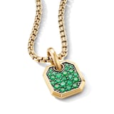 David Yurman Roman Amulet In 18ct Yellow Gold With Emeralds, 15mm