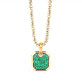 David Yurman Roman Amulet In 18ct Yellow Gold With Emeralds, 15mm