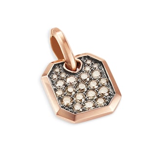 David Yurman Roman Amulet In 18ct Rose Gold With Cognac Diamonds, 15mm