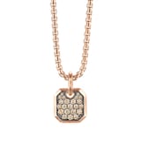 David Yurman Roman Amulet In 18ct Rose Gold With Cognac Diamonds, 15mm