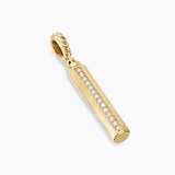 David Yurman Barrel Amulet In 18ct Yellow Gold With Diamonds, 20mm