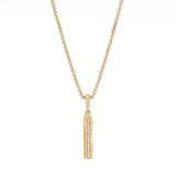 David Yurman Barrel Amulet In 18ct Yellow Gold With Diamonds, 20mm